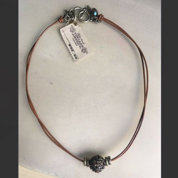 Nine West Leather Bead Necklace - Picture 2 of 3